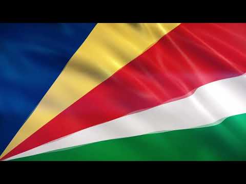 [10 Hours] Seychelles Flag Waving - Video & Audio - Waving Flags