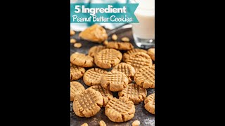 5 Ingredient Peanut Butter Cookies #shorts