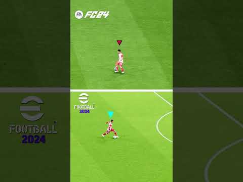 EA Sports Fc 24 vs eFootball 2024 - Dribbling Animation #shorts