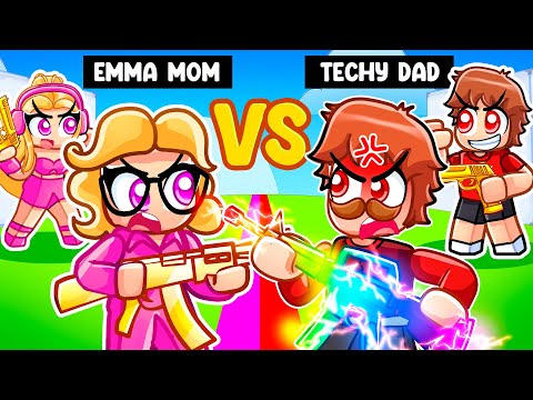 Techys DAD Vs Emmas MOM In Roblox Rivals...