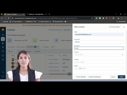 FreshSales CRM Integration with SubscriptionFlow