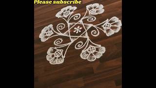 Very simple #flowerrangoli #rangoli #design#small#youtubeshorts #viralrangoli#rangolishorts#reels