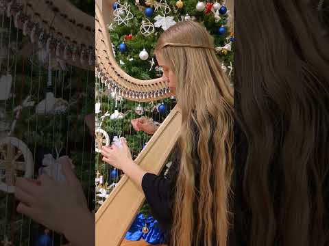 Let All Mortal Flesh Keep Silence: Celtic Harp (Hymnprov) #shorts #harp #christmascarol #christmas