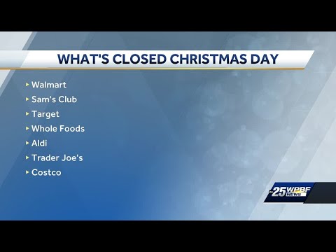 What’s open, closed on Christmas, New Year's Day