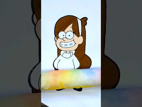 Mabel Gravity Falls Paint Art #gravityfalls #art #paint #satisfying