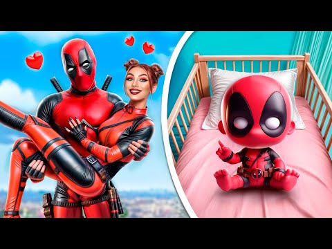 I was Adopted by Deadpool Family! Deadpool vs Superheroes!