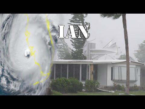 HURRICANE IAN SMASHES INTO FLORIDA-Trailer Park Getting Destroyed-130mph Winds