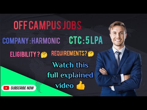 Off campus drive from Harmonic for 2022 and 2023 batch // must apply// #placement #offcampusdrive