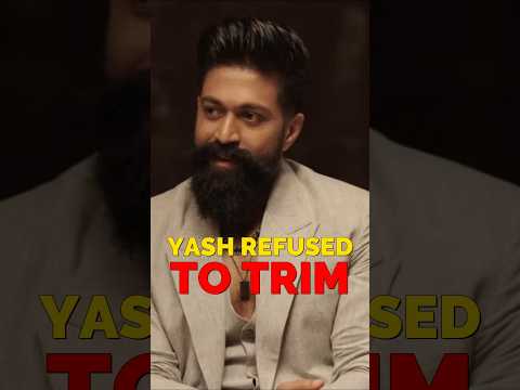 Rocking Star Yash REFUSED to TRIM HIS BEARD!🤯🔥 #shorts #yash #kgf