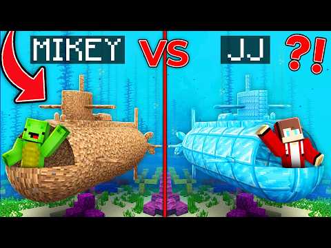 マイゼンのダイヤモンド・サブマリン vs マイキーのエメラルド・サブマリン バトル in Minecraft！