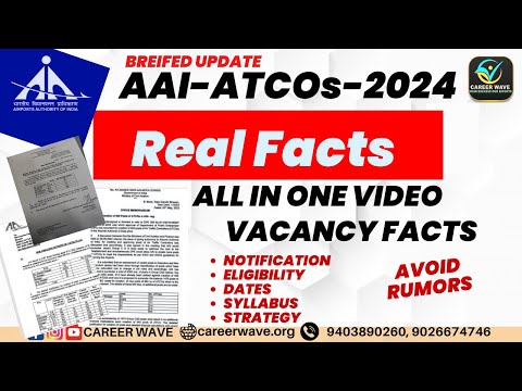 AAI-ATCOs-2024 VACANCY |VACANCY UPDATE | AAI ATC 2024 |#aaiatc2024 #aaijeatc #aai #aaiatc