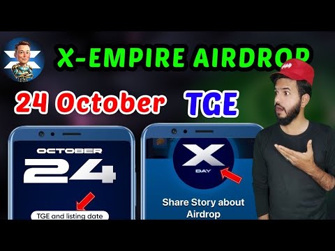 X Empire TGE & Airdrop Date Out | X empire Airdrops main phase | X empire free 1 million coin 🪙