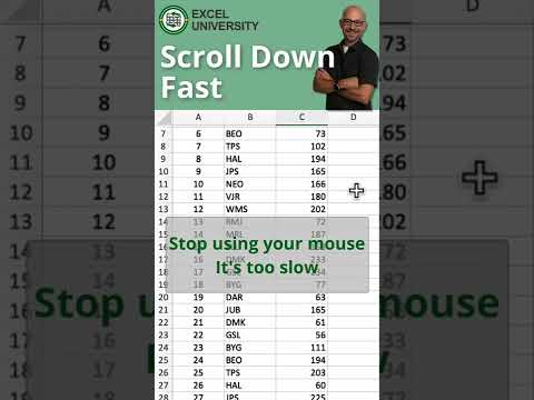 Scroll Down FAST! #shorts #excel #spreadsheet #exceltips