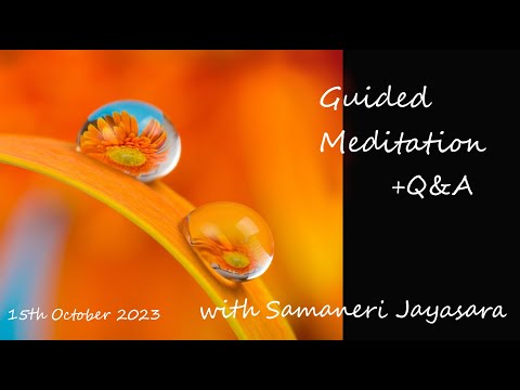 Guided Meditation + Q&A with Samaneri Jayasara ~ Sunday 15th October @ 7am AEDT