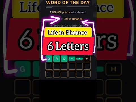 Binance 6 letters Word of the day Life in Binance |6 letters Life in Binance Theme Words of the day