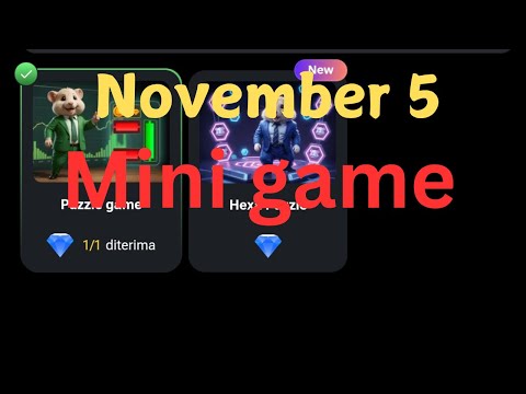 (💯) Mini Game Today 5 November Hamster Kombat How To Solve Mini Game Puzzle in Hamster Kombat SOLVED