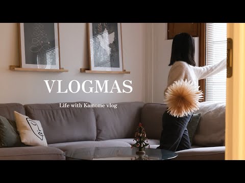 VLOGMAS | Decorating for Christmas | Crafting Paper Ornaments | First Snow in Helsinki