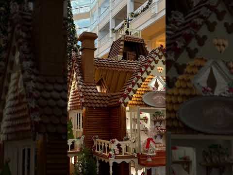 Grand Floridian Resort Christmas decorations and Gingerbread House. Orlando Florida #Shorts