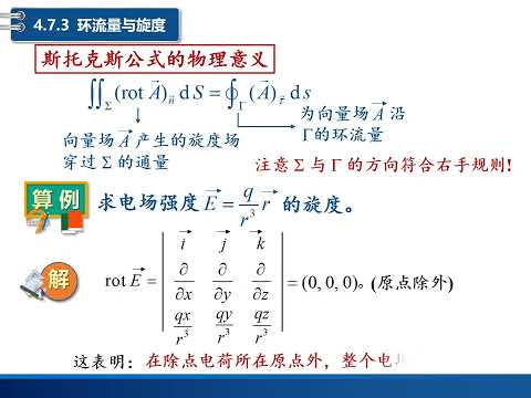 高数视频第130讲：环流量与旋度的定义及计算。