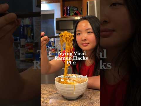 Trying viral ramen hacks pt 2#shorts #shinramen #instantnoodles #instantnoodlesrecipe #instantnoodle