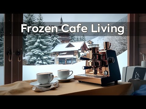 Frozen Cafe Living ~ Find the Happiness Mood at a Relax Winter Coffee Shop with Lightly Jazz🪶🎄