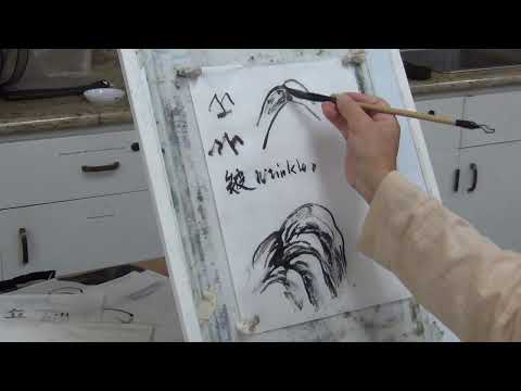 Master Study of Qi Baishi's Landscape with a Pather 1921 Part 1 the rocks