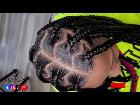 Large Knotless boxbraids | How to do large knotless with fancy parts