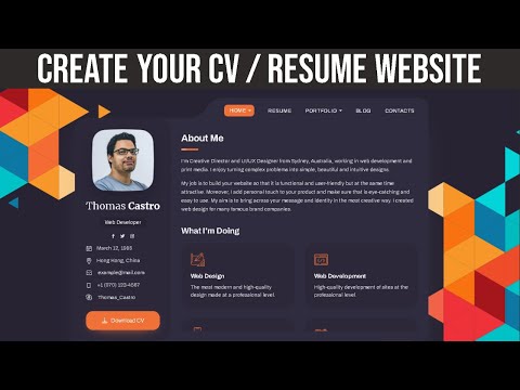 Create Your CV / Resume Website