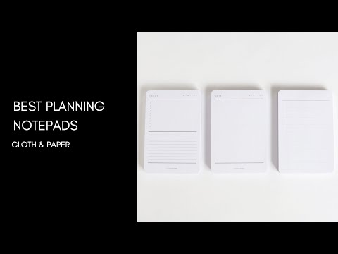 6 Notepads for Planning | Cloth & Paper