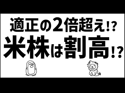 高すぎて怖い。米国株は本物のバブルなのか！？