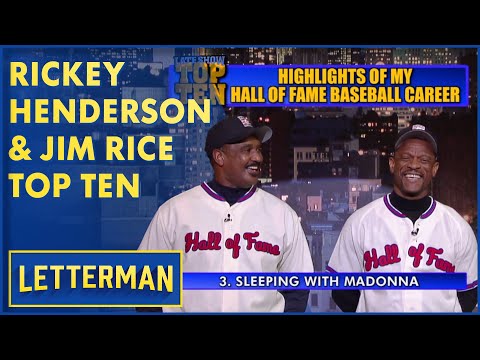 Rickey Henderson and Jim Rice Top Ten | David Letterman