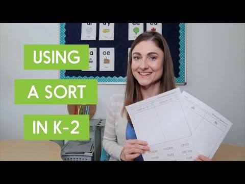 3 Ways to Use a Sort During Phonics Instruction