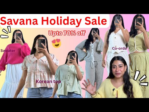 *HUGE* 🤩Savana holiday SALE |TRY ON Haul | Trendy Clothes for Women upto 70% OFF | ❤️✨Taniya Ghosh