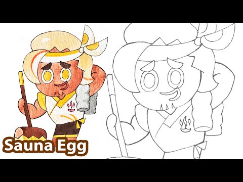 How to draw Sauna Egg from Cookie Run Ovenbreak