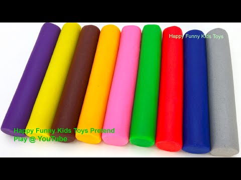 Learn Colors with Play Doh Modelling Clay Animal Molds Surprise Toys