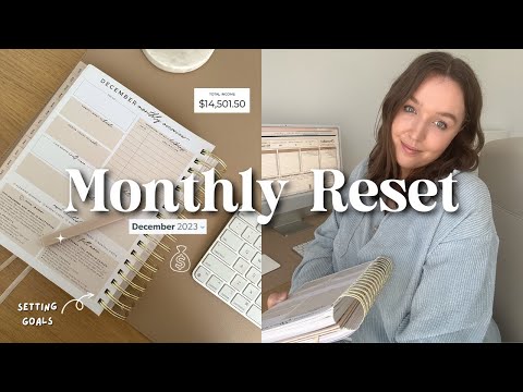 DECEMBER MONTHLY RESET | setting goals, budget with me, new financial goals + saving for travel 💰