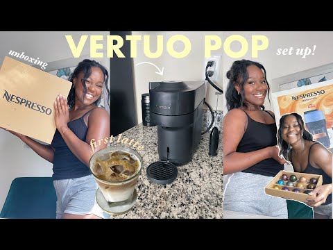 NESPRESSO VERTUO POP+ UNBOXING AND SET UP (Liquorice Black) | Nespresso Vertuo Pop Review 2023