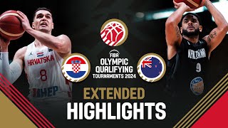 Croatia 🇭🇷 vs New Zealand 🇳🇿 | Extended Highlights | FIBA OQT 2024 Greece