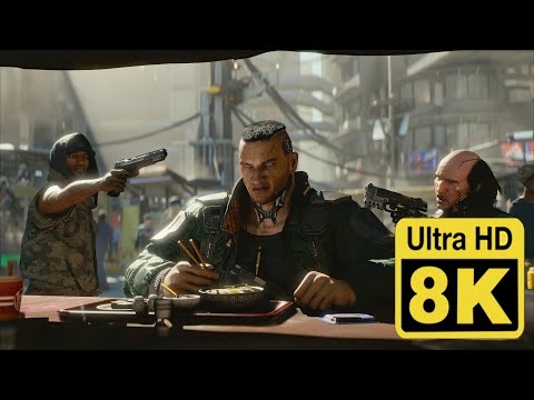 Cyberpunk 2077 E3 2018 trailer 8k 60 FPS (Remastered with Neural Network AI)