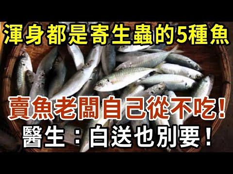 渾身都是 寄生蟲 的5種魚，賣魚老闆自己從來不吃，白送也別要【有書說】#中老年心語 #養老 #養生#幸福人生 #為人處世 #情感故事#讀書#佛#深夜讀書