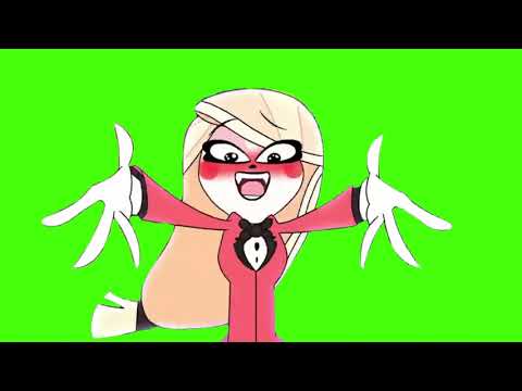 Charlie from Hazbin Hotel chasing Verbalase 50k green screen meme