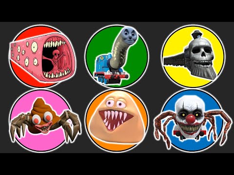 Spin Wheel Train Eater, Thomas Lipan, Kereta Hantu, Poop Eater, Pou, Clown Eater