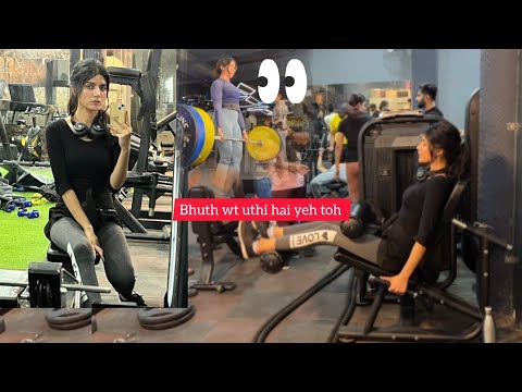 making vlog in gym is challenging/ girl fitness