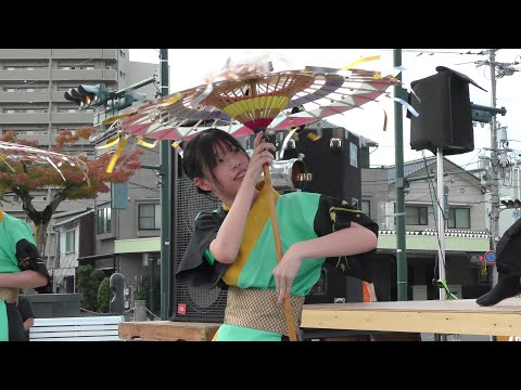 【楓華(FUGA)】傘踊り「きなんせ節 / 山田実」きなんせ広場 2024.8.14【智頭街道にぎわいイベント】