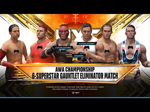 WWE 2K24 - AWA Wrestling: 6 Man gauntlet elimanator match