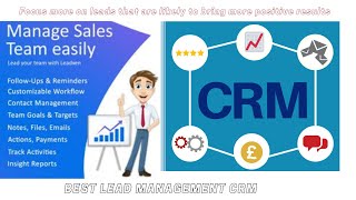 CRM Lead Management Software specially developed for Sales Lead Followup and Leads Tracking Solution