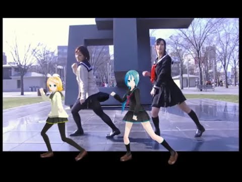 "Sweetie x2" Dance with VOCALOIDs [初音ミク & 鏡音リン] [MMD 踊ってみたコラボ](Girl's MoCap)