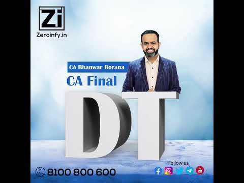 CA FINAL DIRECT TAX VIDEO LECTURES BY CA BHANWAR BORANA