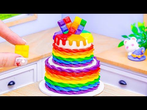 Beautiful Miniature Colorful Cake 🌈 Best Yummy Miniature Rainbow Buttercream Cake In The World