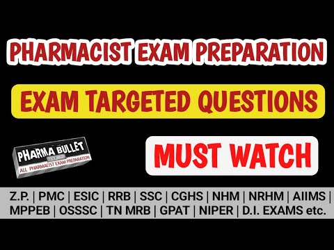 Pharmacist exam preparation | TN MRB | HSSC | PMC | RRB | MPPEB pharmacist questions #pharmabullet